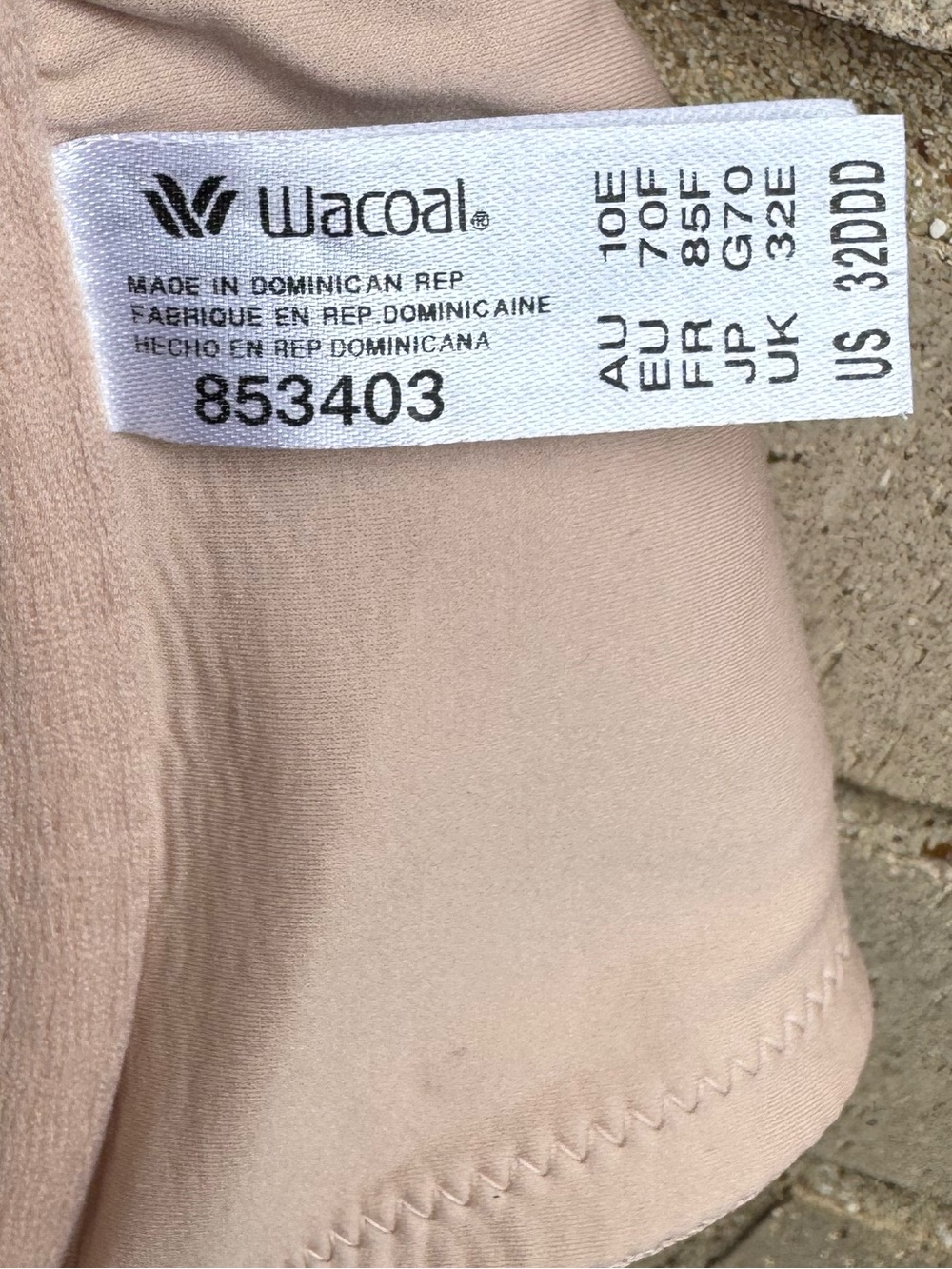 Wacoal Back Appeal Front Close T-Shirt Bra Light Pink 853403 32DDD - Picture 7 of 7